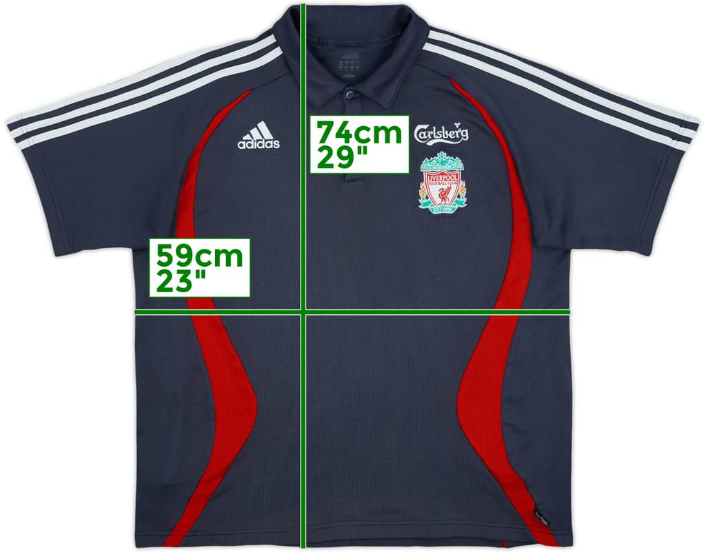 2006-07 Liverpool adidas Polo Shirt - 8/10 - (XL)