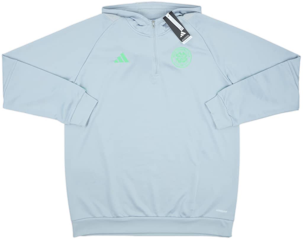 2023-24 Celtic adidas 1/4 Zip Hooded Sweat Top (XL)