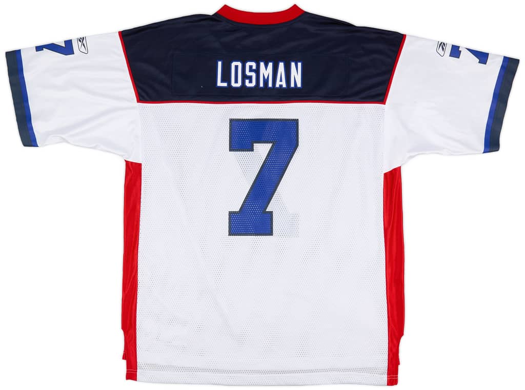 2007 Buffalo Bills Losman #7 Reebok On Field Away Jersey (Excellent) XL