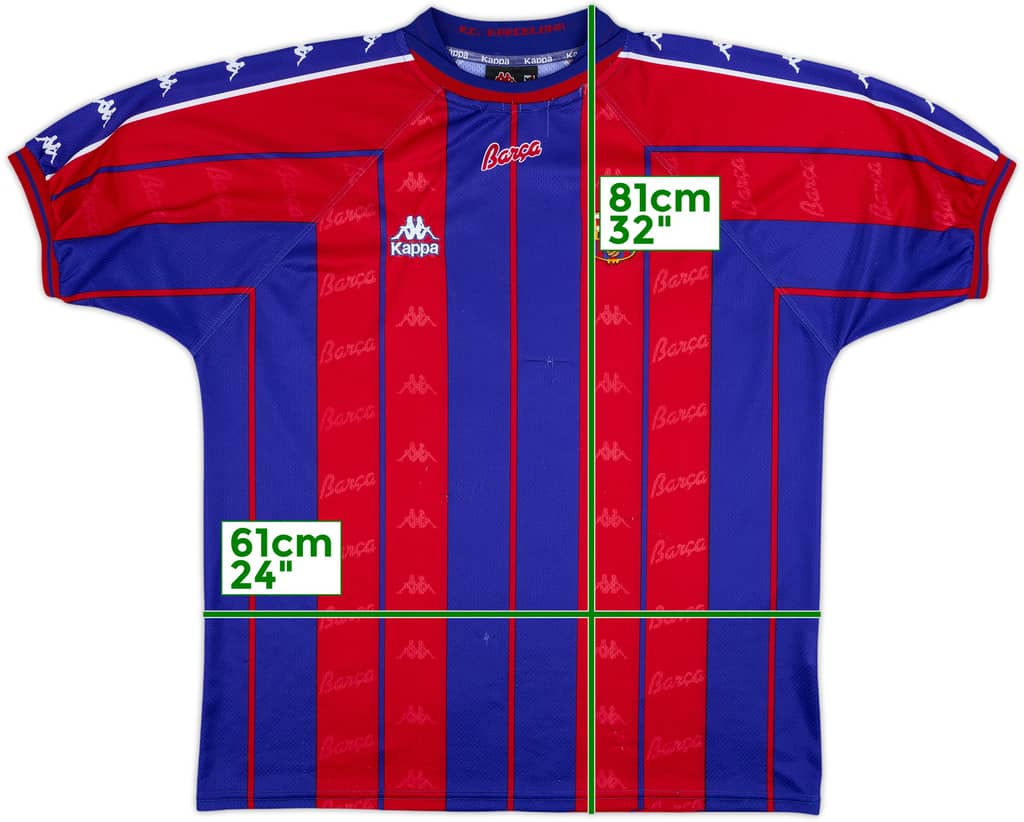 1997-98 Barcelona Home Shirt - 8/10 - (XL)