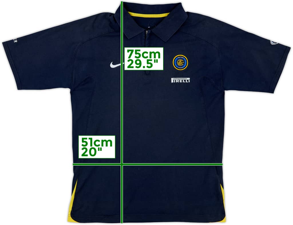 2005-06 Inter Milan 1/4 Zip Polo Shirt - 6/10 - (L)