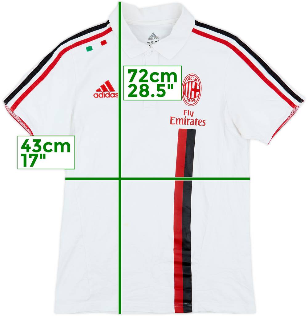 2011-12 AC Milan adidas Polo Shirt - 7/10 - (S)