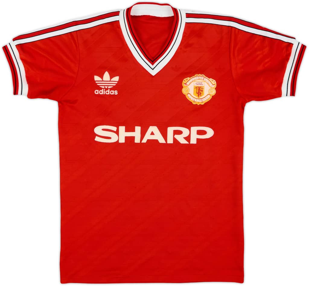 1986-88 Manchester United Home Shirt - 7/10 - (L.Boys)