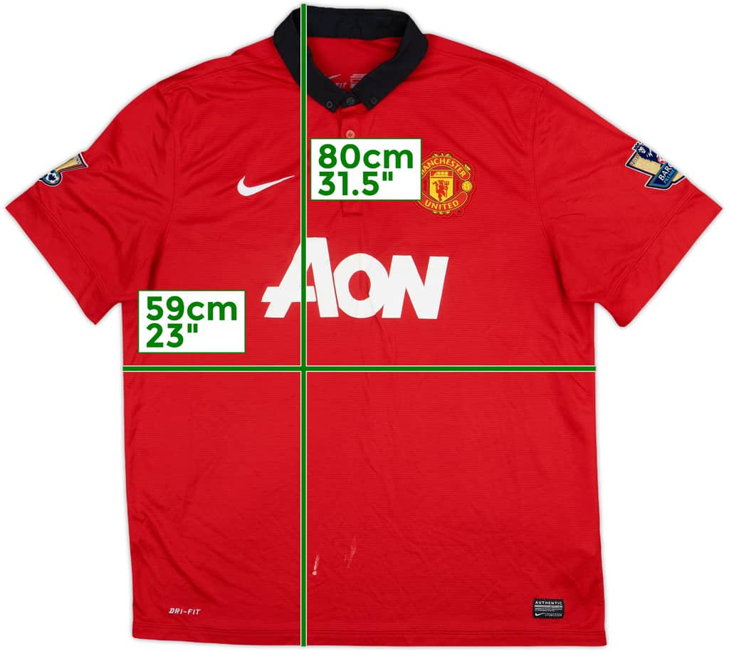 2013-14 Manchester United Home Shirt - 5/10 - (XL)