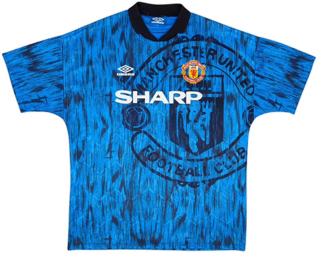 1992-93 Manchester United Away Shirt - 8/10 - (XL)