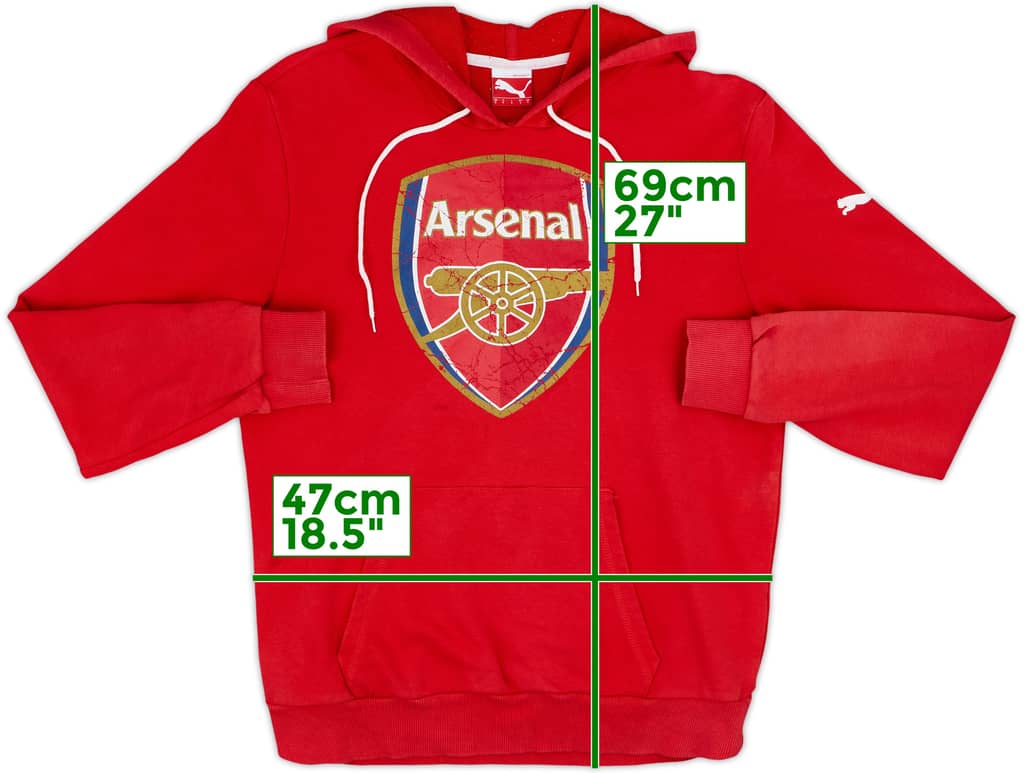 2014-15 Arsenal Puma Hooded Sweat Top - 5/10 - (S)