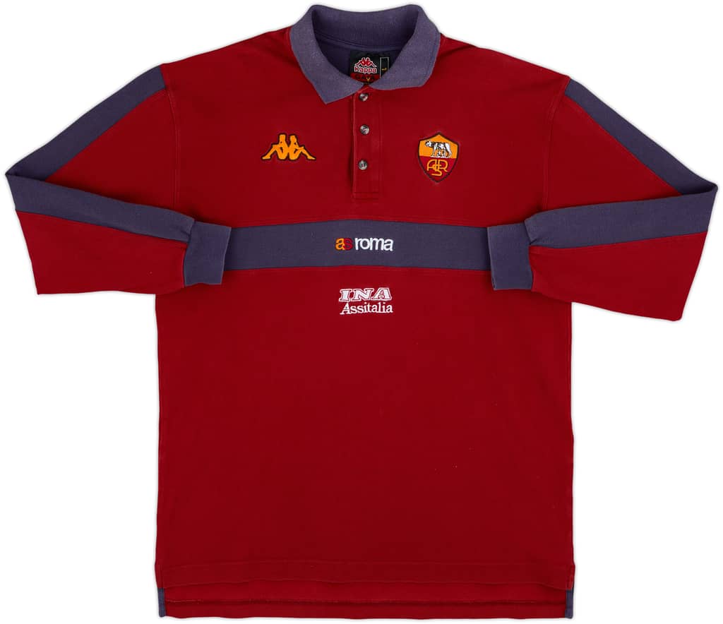 2000-01 Roma Kappa Polo L/S Shirt - 7/10 - (L)