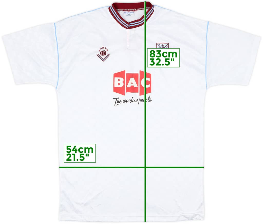 1989-90 West Ham Away Shirt - 10/10 - (L/XL)