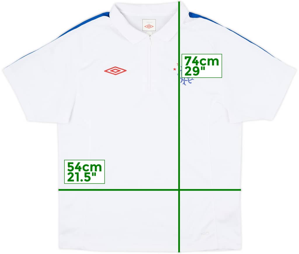 2010-11 Rangers 1/4 Zip Polo Shirt - 8/10 - (L)