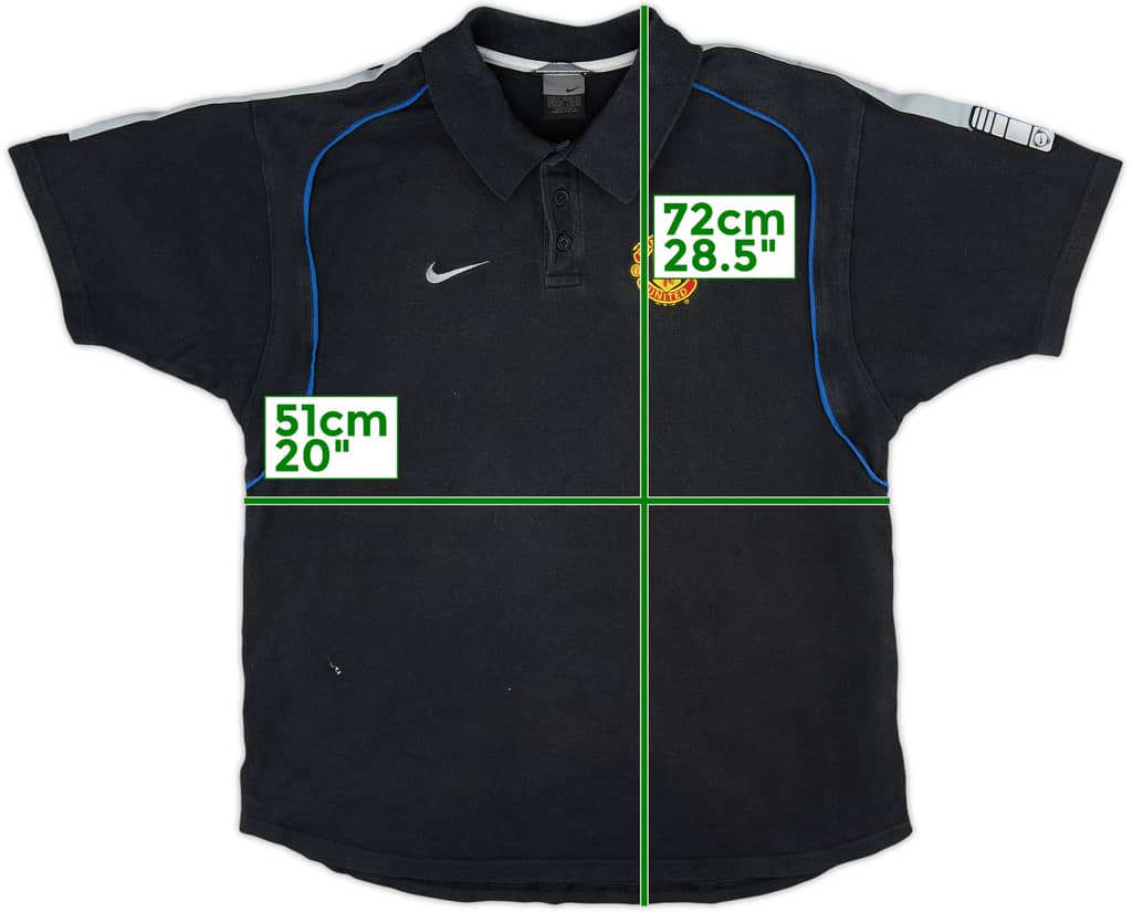 2002-03 Manchester United Nike Polo Shirt - 7/10 - (M)