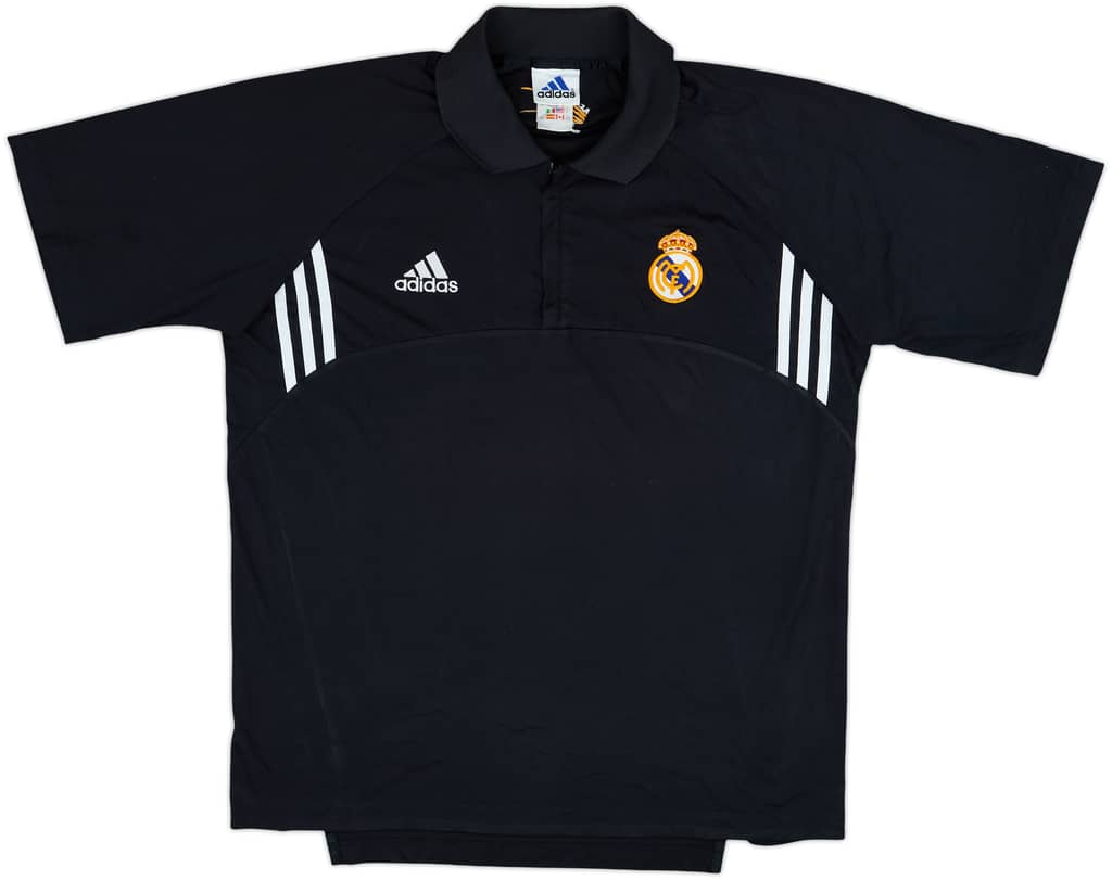 2002-03 Real Madrid adidas 1/4 Zip Polo Shirt - 8/10 - (M/L)
