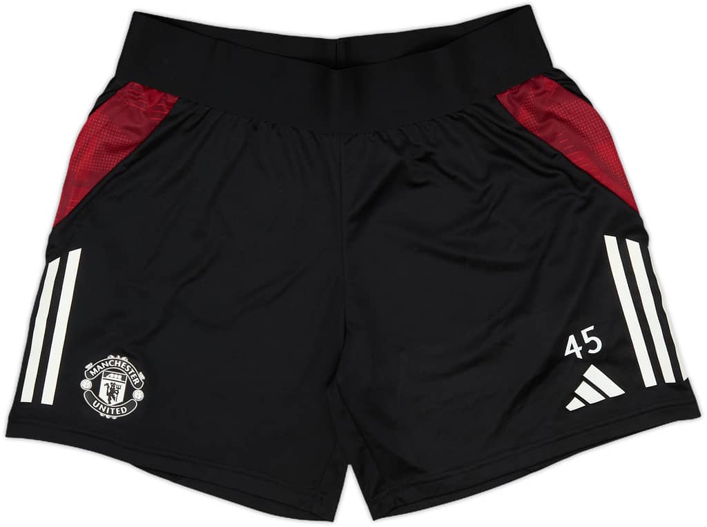 2024-25 Manchester United Player Issue adidas Training Shorts #45 - 10/10 - (M)