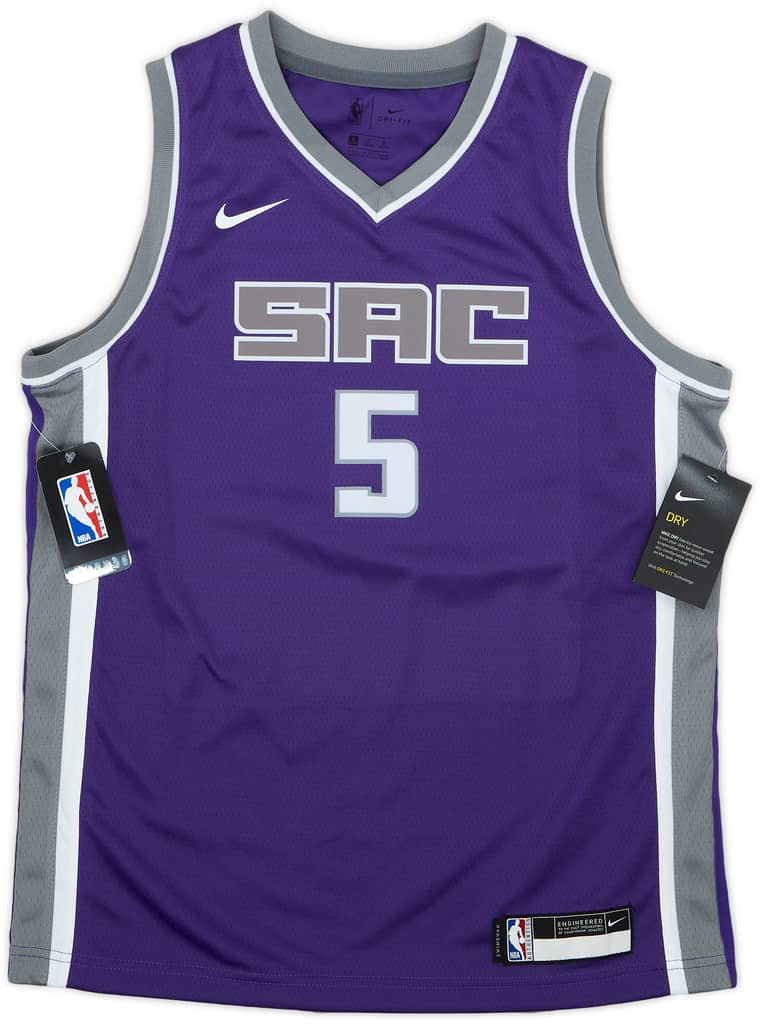 2017-23 Sacramento Kings Fox #5 Nike Swingman Away Jersey (L.Boys)