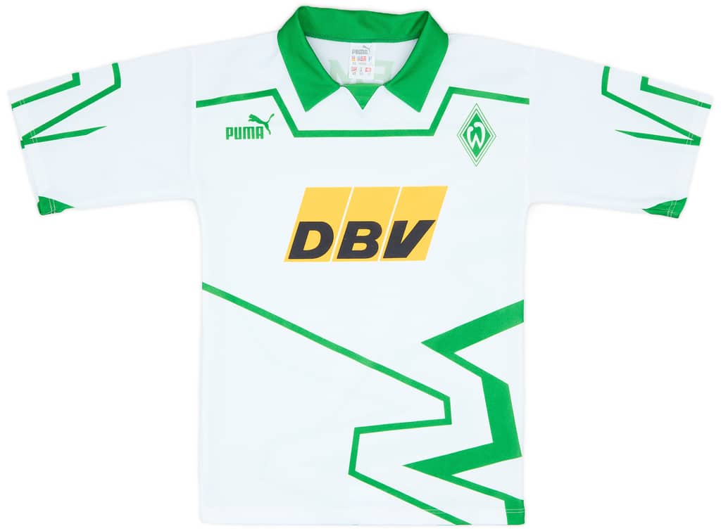 1993-94 Werder Bremen Signed Home Shirt - 8/10 - (XS)