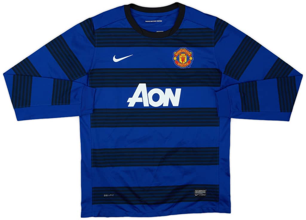 2011-13 Manchester United Away L/S Shirt - 9/10 - (XL.Boys)