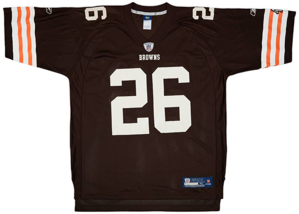 2008 Cleveland Browns Jones #26 Reebok On Field Home Jersey - 6/10 - (XL)