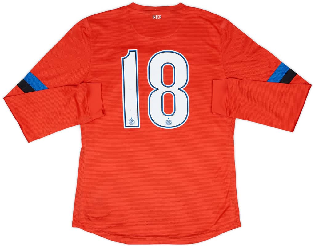 2012-13 Inter Milan Match Issue Away L/S Shirt #18