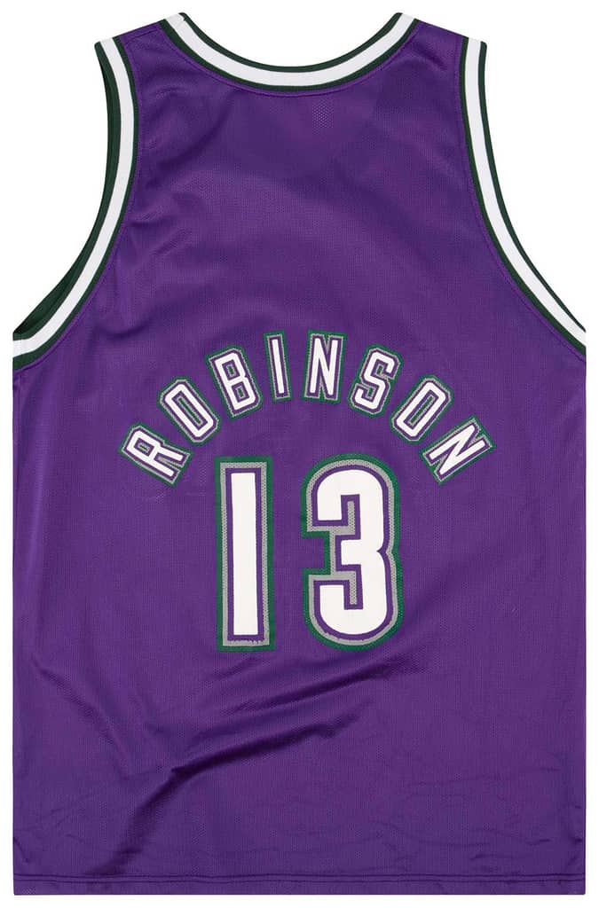 1994-95 Milwaukee Bucks Robinson #13 Champion Jersey (Away) S