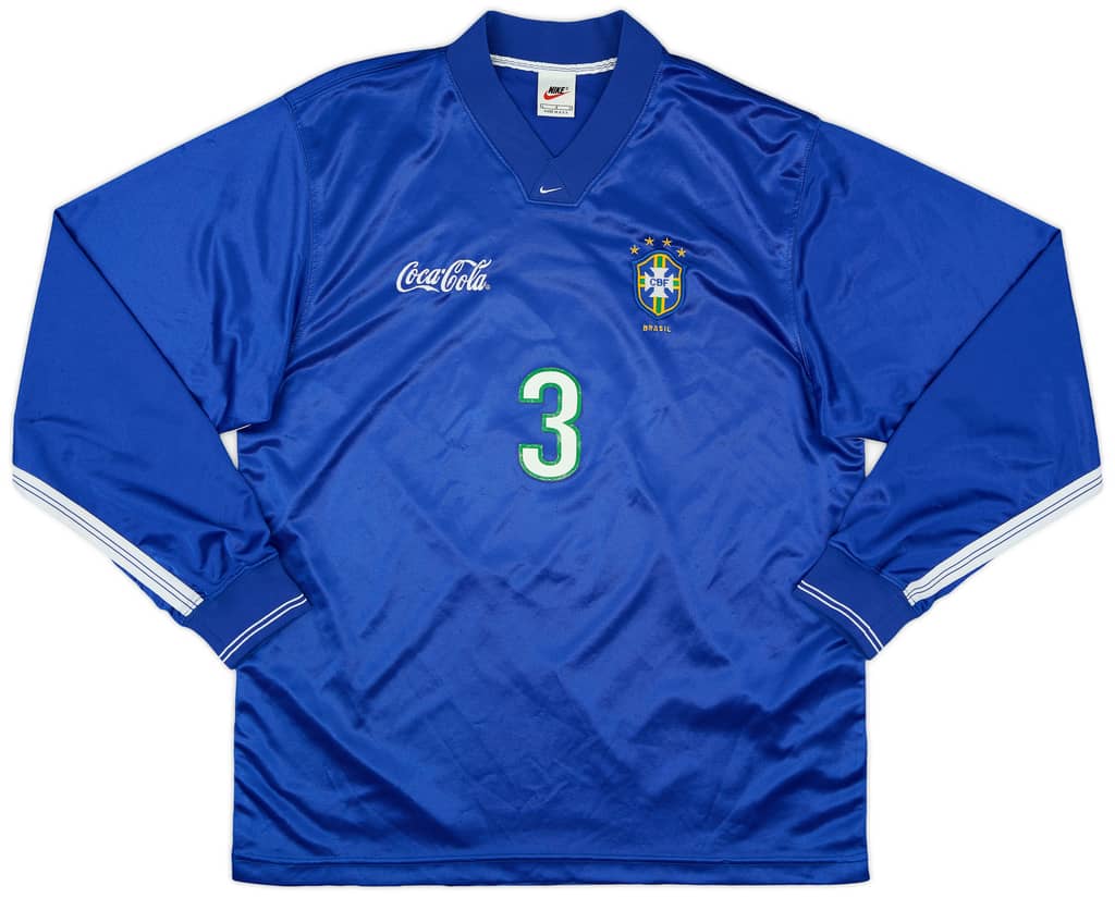 1997-98 Brazil Player Issue Nike Training L/S Shirt Aldair #3 - 6/10 - (L)
