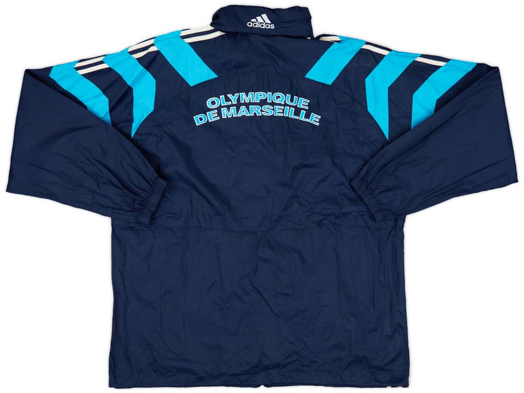 1998-99 Olympique Marseille adidas Hooded Rain Jacket - 8/10 - (L)
