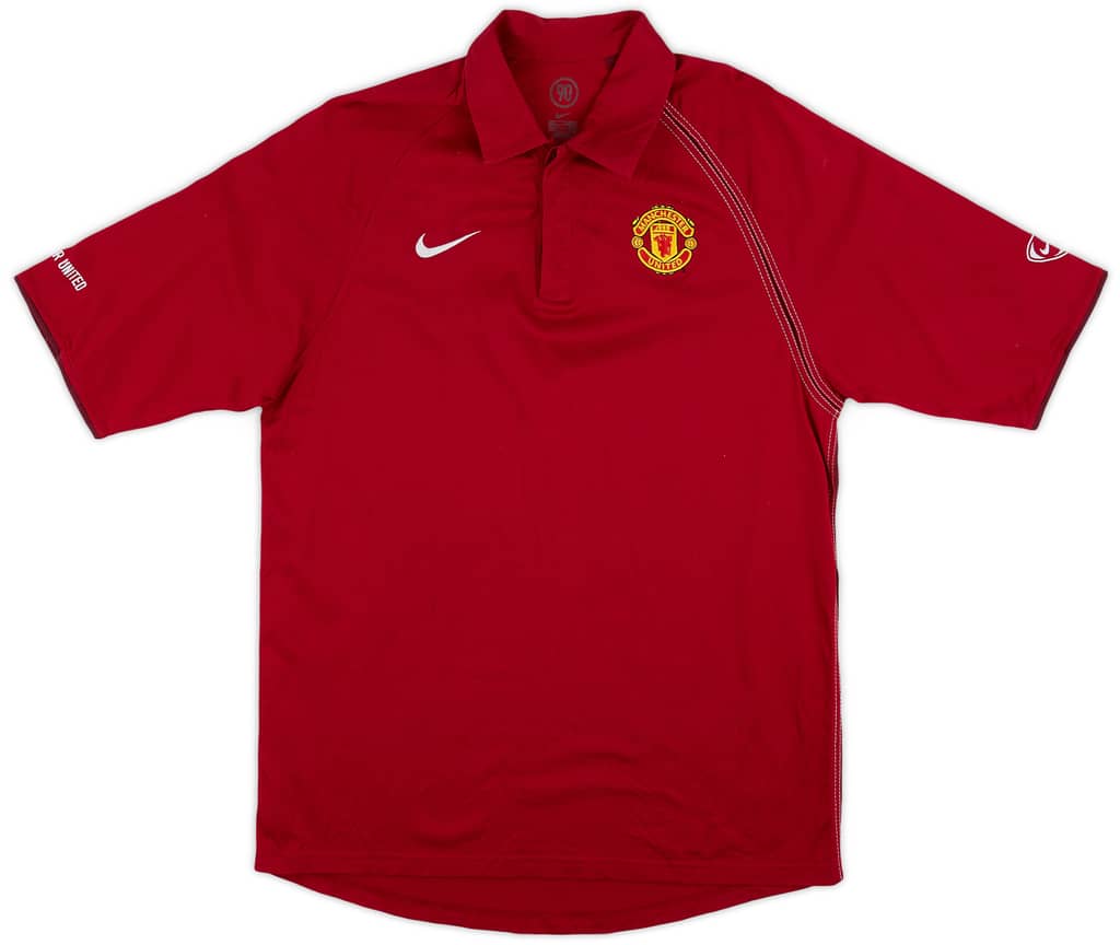 2007-08 Manchester United Nike Polo Shirt - 8/10 - (L)
