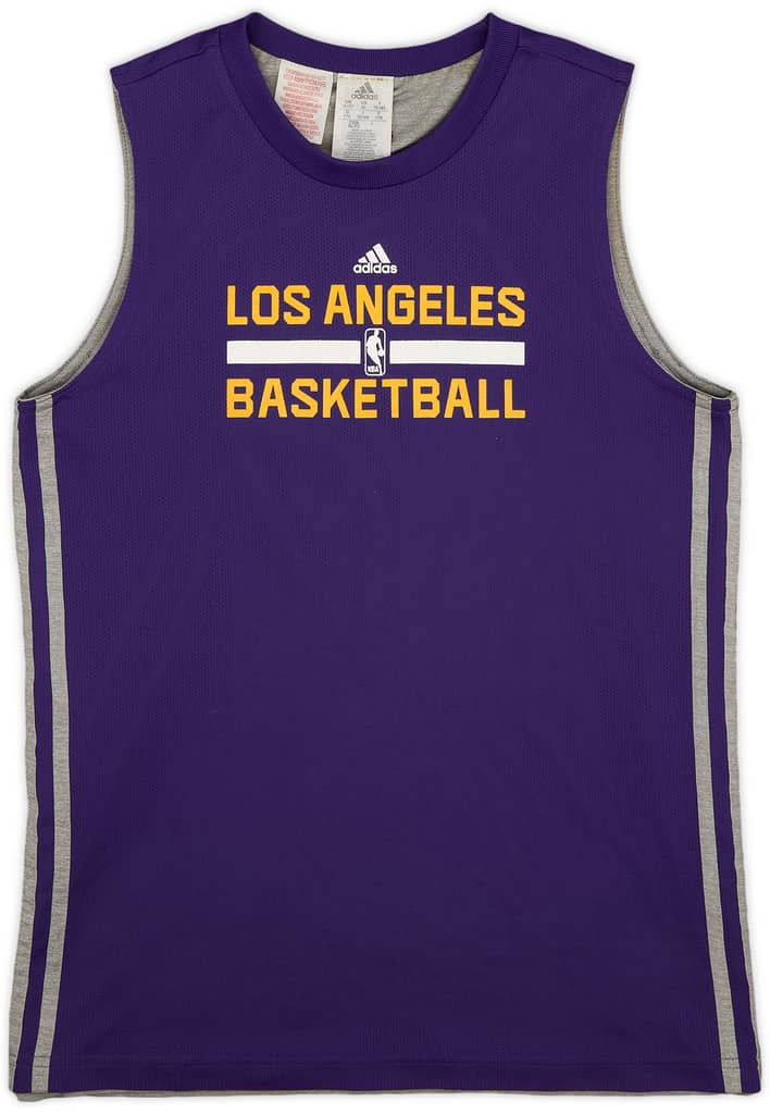 2014-15 LA Lakers adidas Reversible Training Jersey - 8/10 - (XL.Boys)