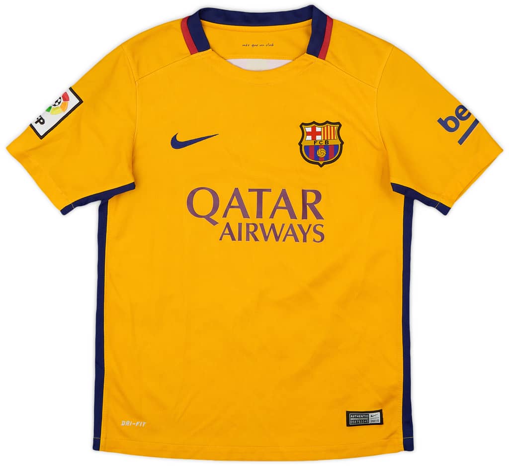 2015-16 Barcelona Away Shirt - 8/10 - (M.Boys)