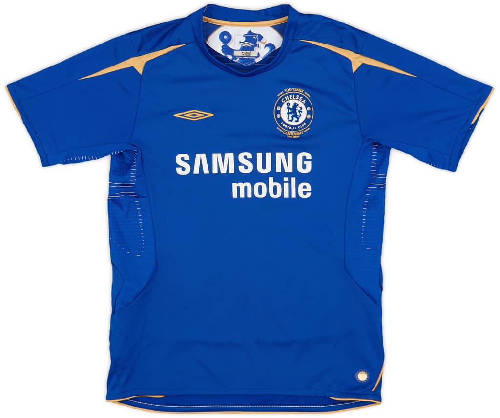 2005-06 Chelsea Centenary Home Shirt - 8/10 - (L.Boys)