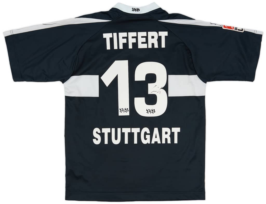 2002-03 Stuttgart Match Issue Signed Away Shirt Tiffert #13
