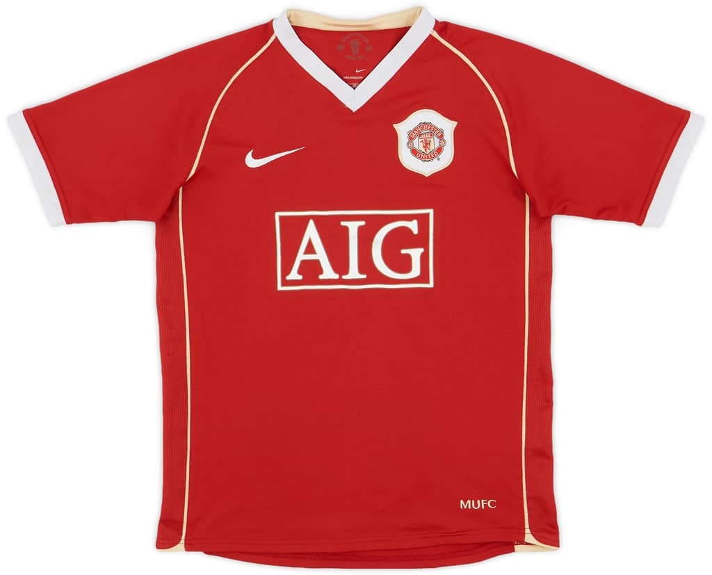 2006-07 Manchester United Home Shirt - 7/10 - (L.Boys)
