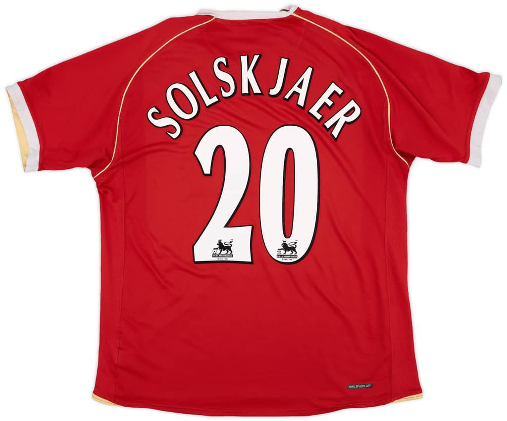 2006-07 Manchester United Home Shirt Solskjaer #20 - 5/10 - (L)