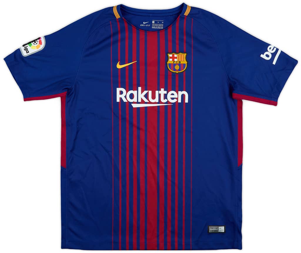 2017-18 Barcelona Home Shirt - 9/10 - (XL.Boys)