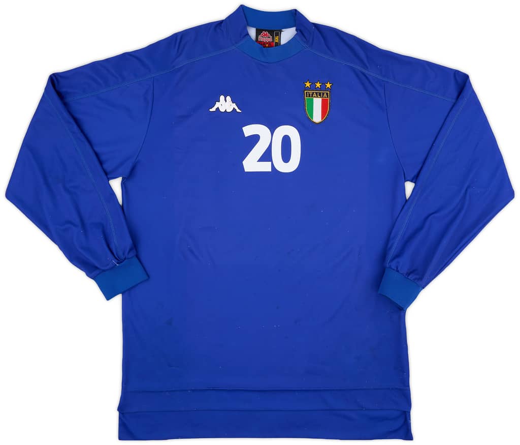 1998-99 Italy Home L/S Shirt Totti #20 - 7/10 - (XXL)
