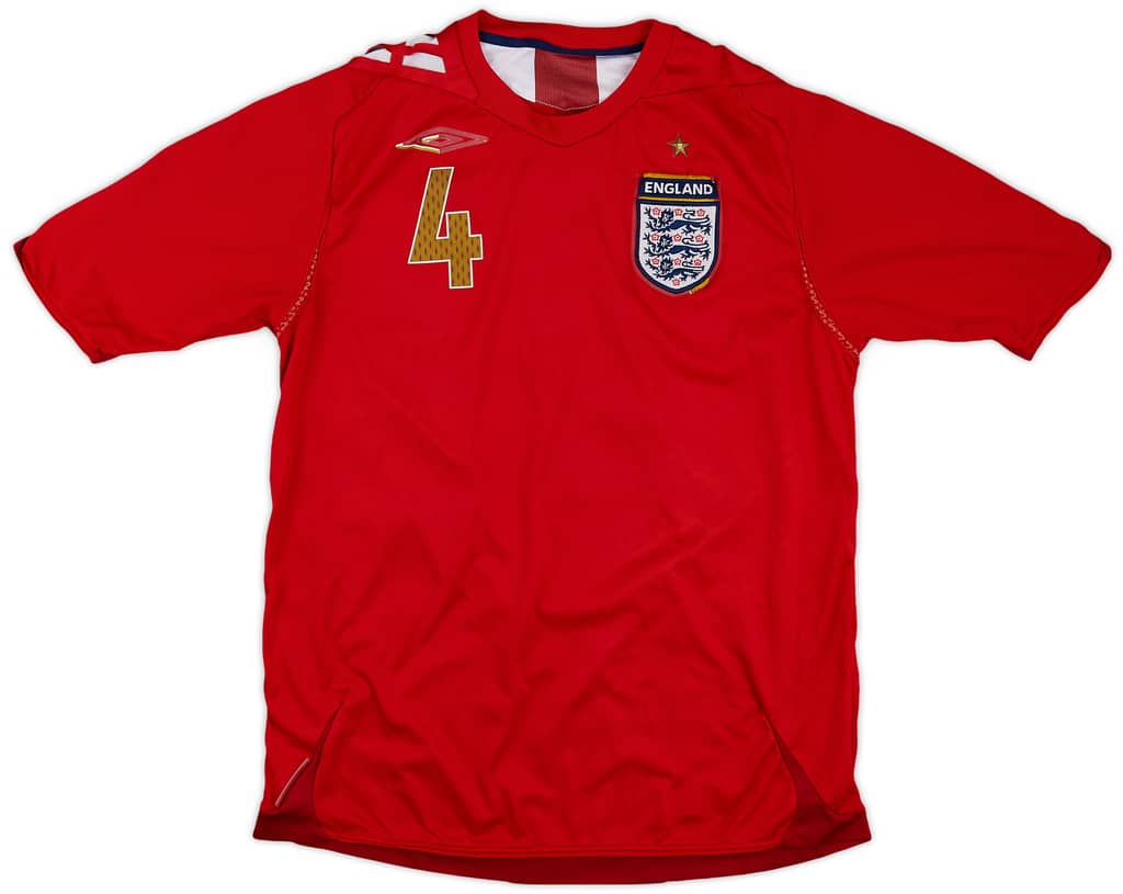 2006-08 England Away Shirt Gerrard #4 - 4/10 - (M)