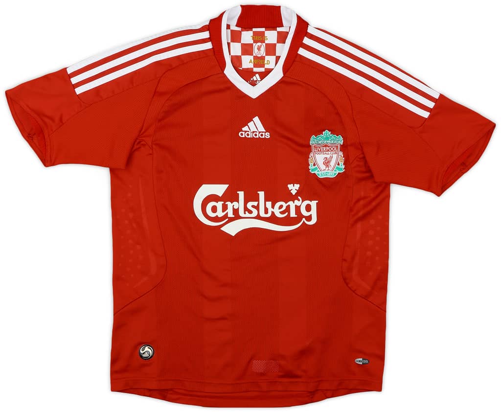 2008-10 Liverpool Home Shirt - 7/10 - (L.Boys)