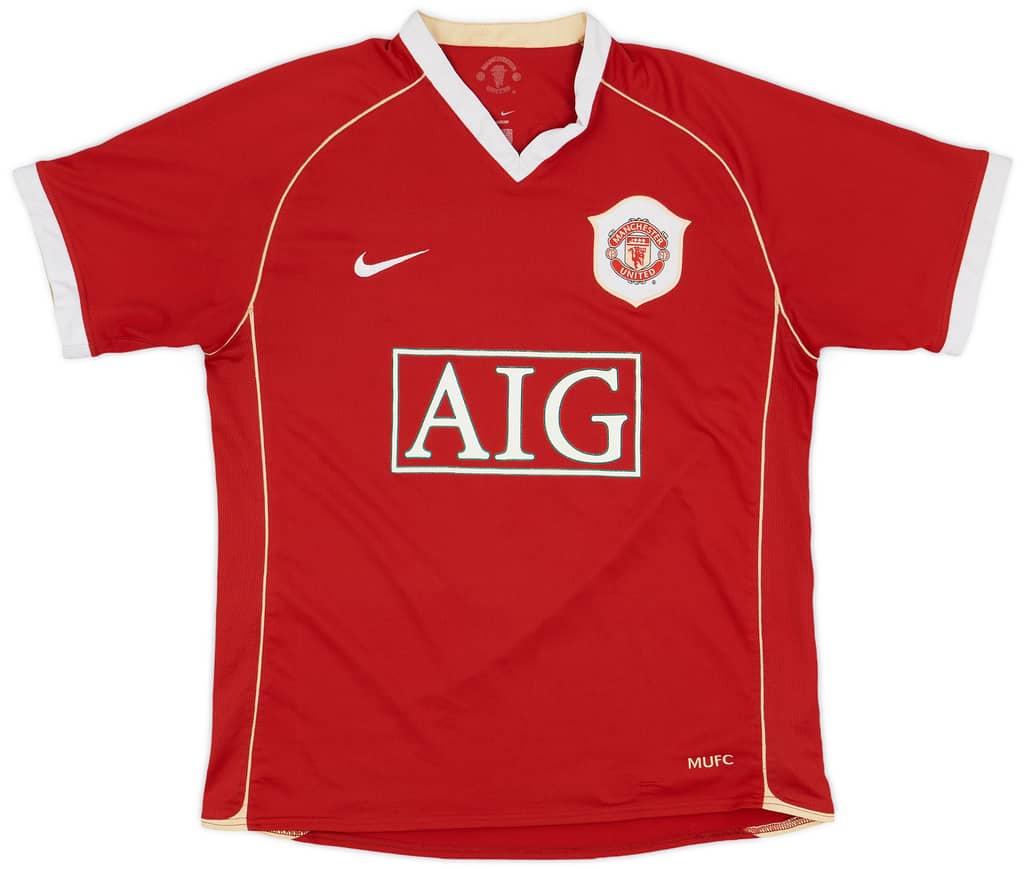 2006-07 Manchester United Home Shirt Smith #14 - 6/10 - (M)