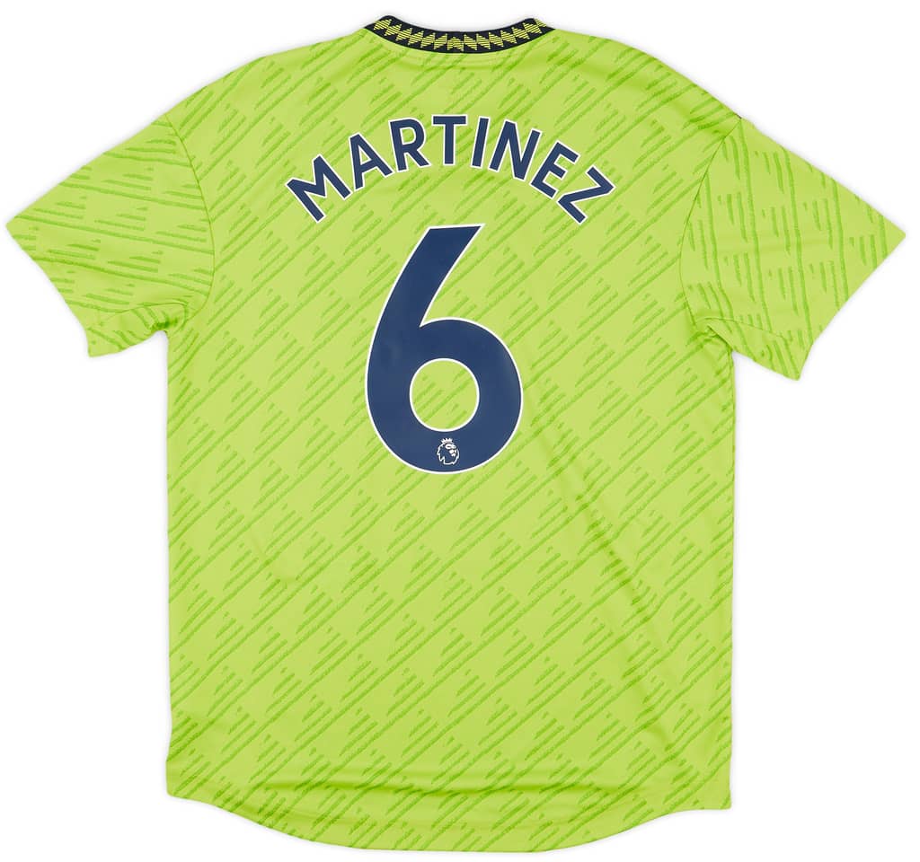 2022-23 Manchester United Player Issue Third Shirt Martinez #6 - 10/10 - (L)