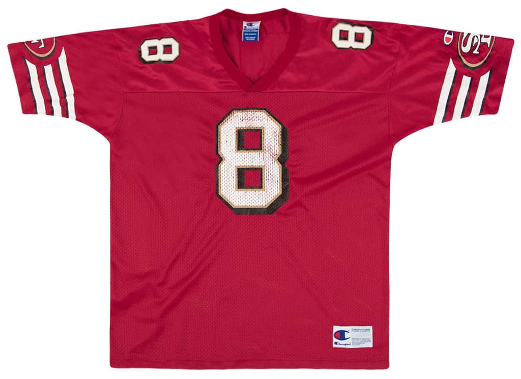 1996-98 San Francisco 49ers Young #8 Champion Jersey (Home) XL