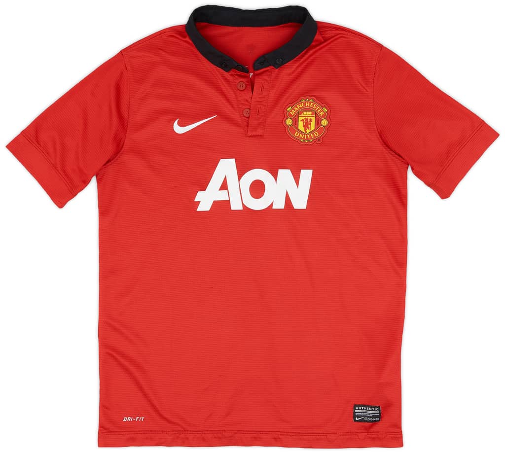 2013-14 Manchester United Home Shirt - 8/10 - (L.Boys)