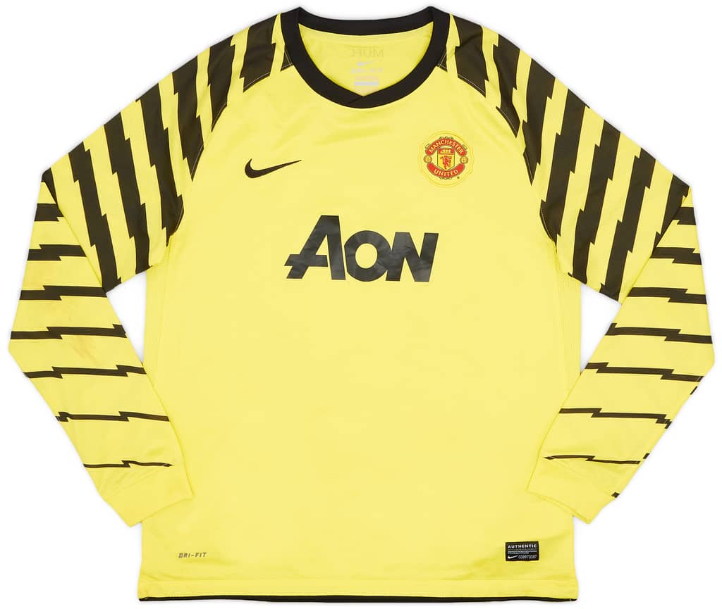 2010-11 Manchester United Yellow GK Shirt - 7/10 - (XL.Boys)