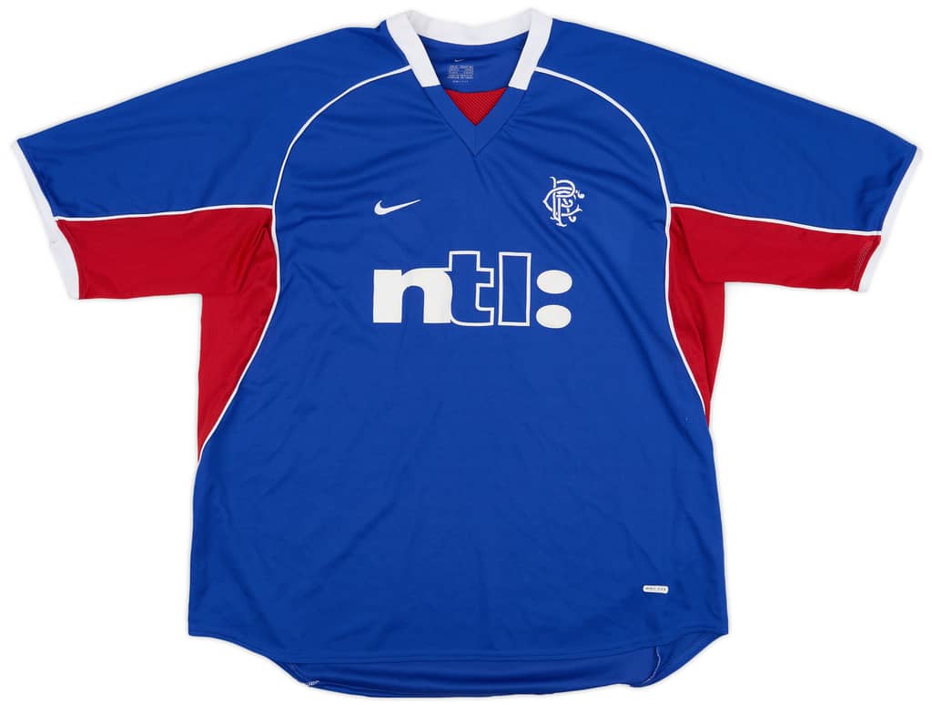 2001-02 Rangers Home Shirt - 8/10 - (XL)