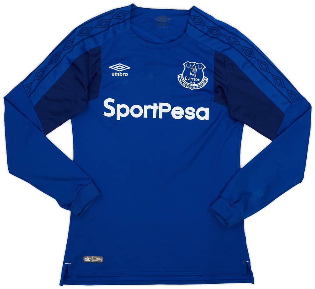 2017-18 Everton Home L/S Shirt - 8/10 - (S)