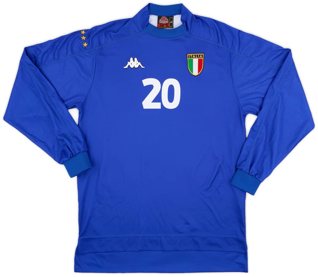 1998-99 Italy Home L/S Shirt Totti #20 - 9/10 - (L)