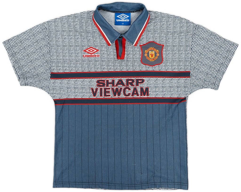 1995-96 Manchester United Away Shirt - 8/10 - (L.Boys)