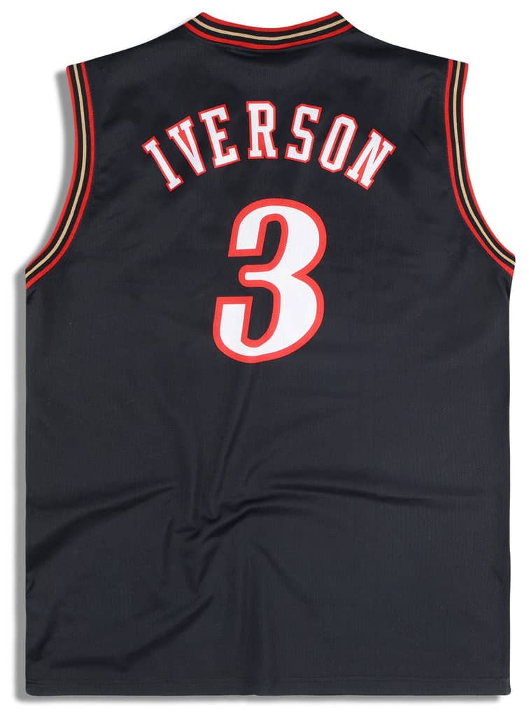 2000-06 Philadelphia 76ers Iverson #3 Champion Jersey (Away) Y