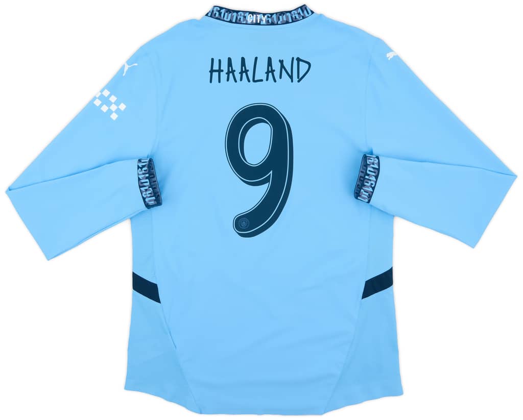 2024-25 Manchester City Authentic Home L/S Shirt Haaland #9