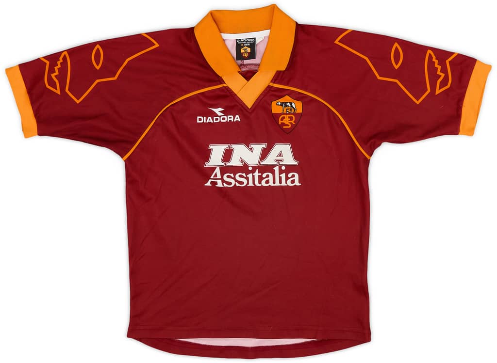 1999-00 Roma Home Shirt - 8/10 - (L.Boys)