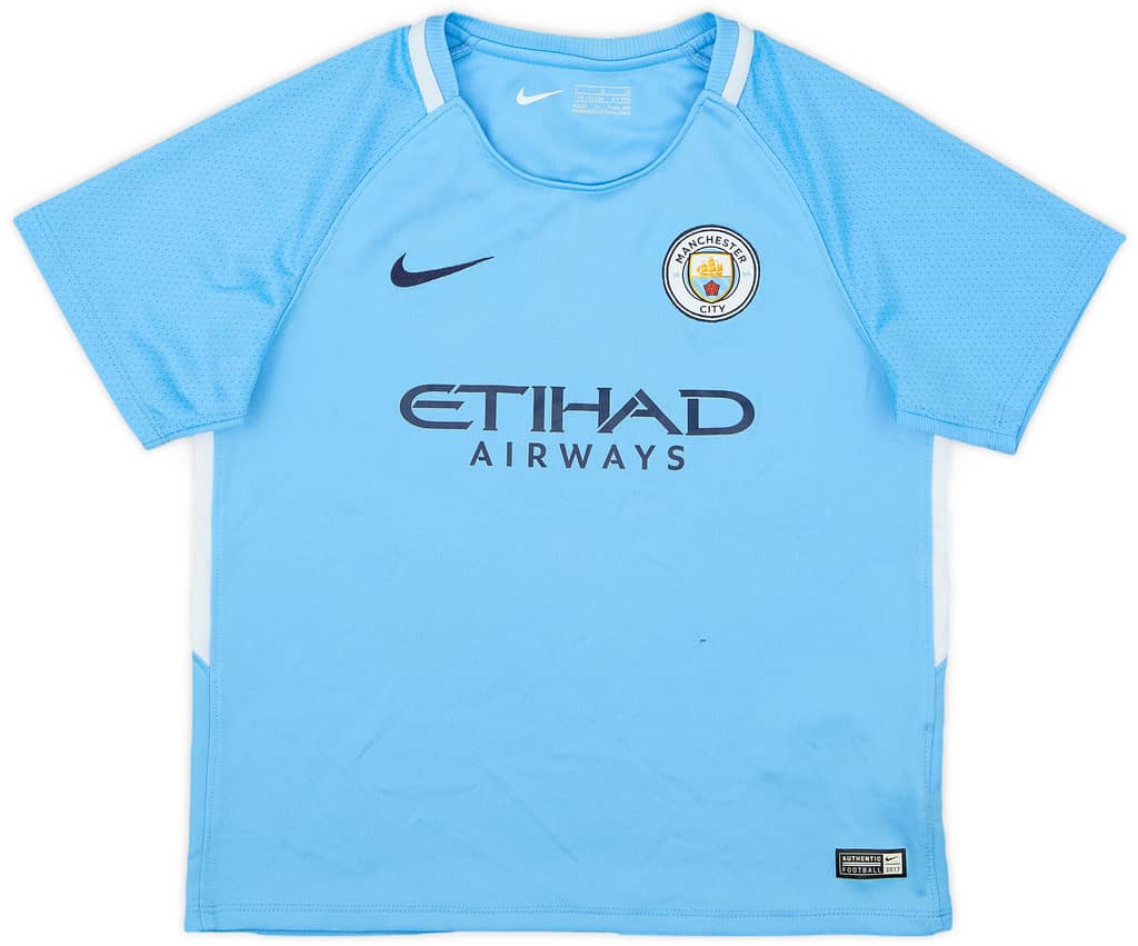2017-18 Manchester City Home Shirt - 8/10 - (6-7 Years)