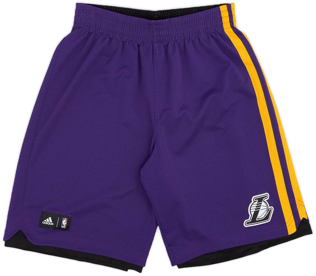 2015-16 LA Lakers adidas Training Shorts - 9/10 - (M)