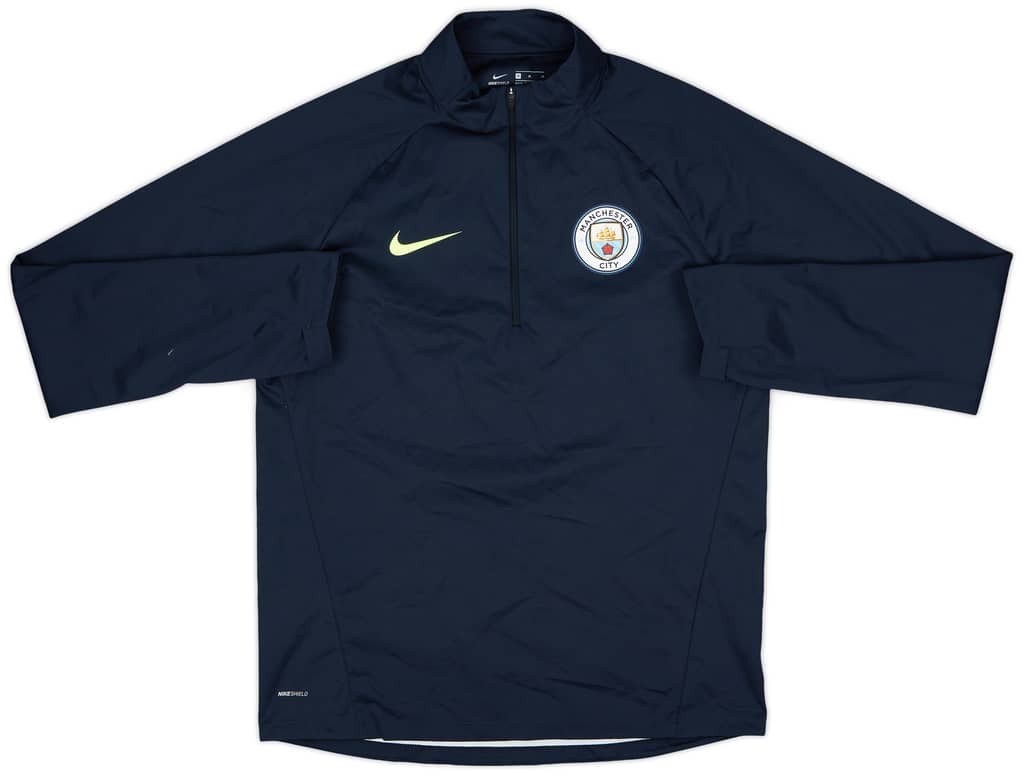 2018-19 Manchester City Nike 1/4 Zip Drill Top - 10/10 - (M)